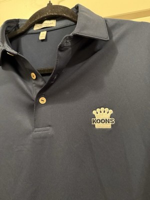 Peter Millar Summer Comfort Navy Blue Men's S Polo Shirt Koons Logo Embroide