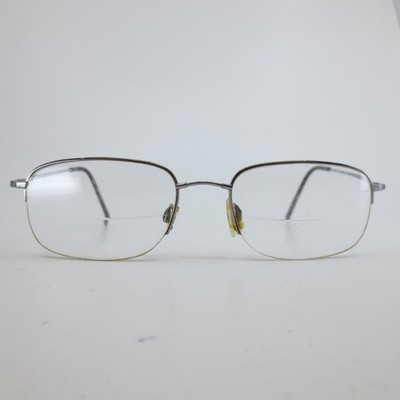 Flexon 606 by Marchon Eyeglasses Lt Gunmetal Rectangular Semi-Rimless 54-19-140