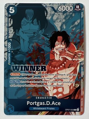 Portgas.D.Ace (Winner Pack 2024 Oct-Dec) OP07-053 R Foil One Piece Promo Card NM