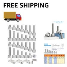 40PCS Stainless Steel 1/4 Inch Camera Screws Set for Tripods Accessories