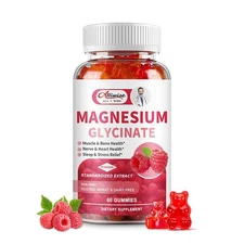 Magnesium Glycinate 600mg 60 Gummies for Calm, Stress, Sleep, Leg Cramp, Heart