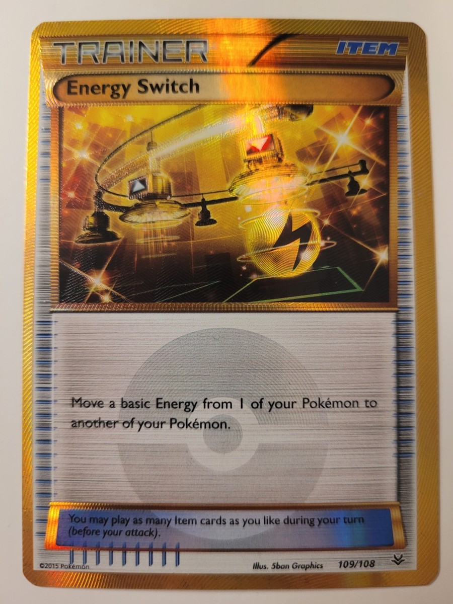 gold energy switch pokemon card Energy Switch Pokémon XY-Roaring Skies 109/108 Gold Secret Rare NM