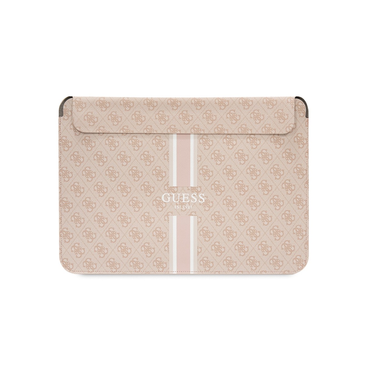 Housse Guess 16 pouces Rose avec Motif 4G et Bande Stripe Magnétique