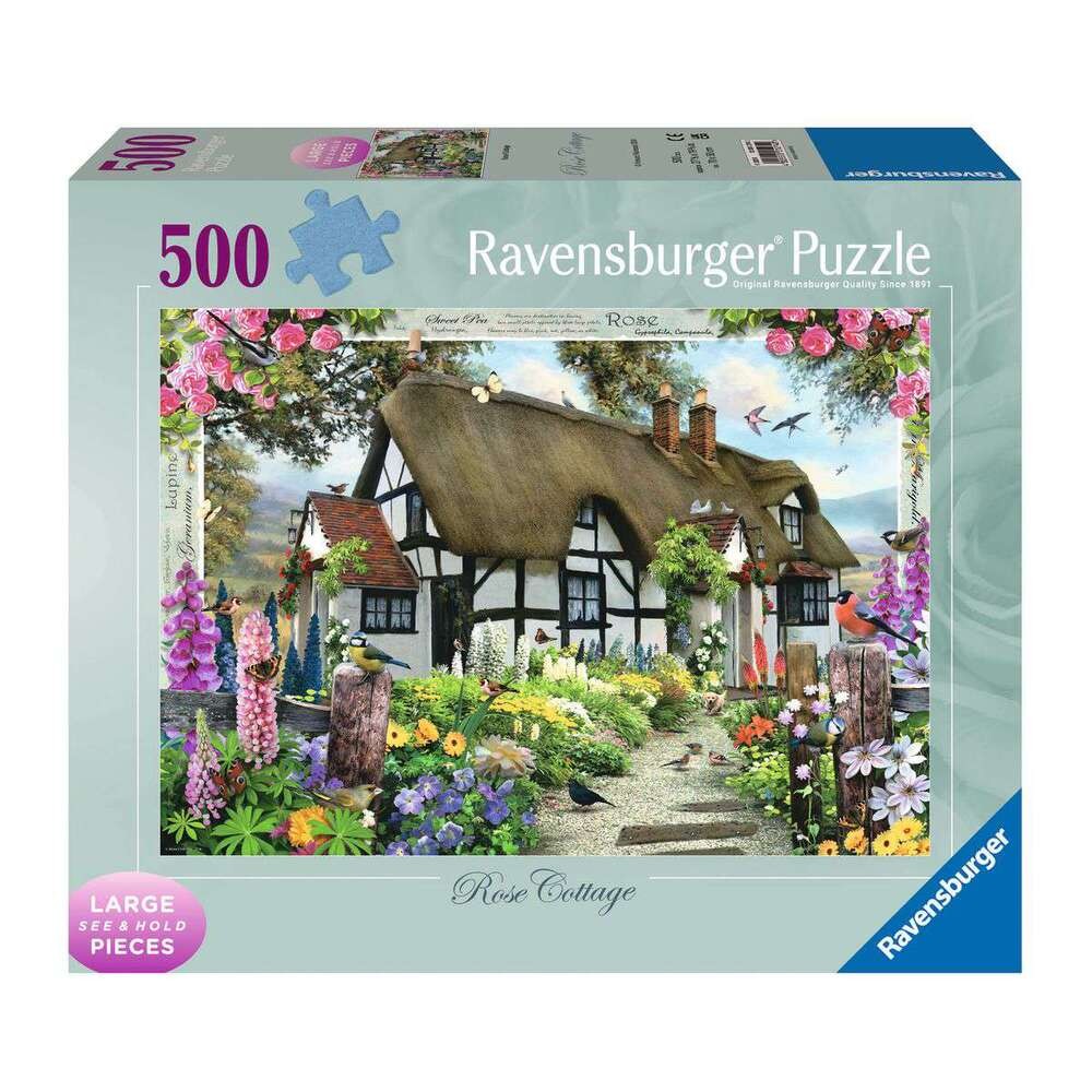 Ravensburger Rose Cottage 500pc Large Format Jigsaw Puzzle for Adults