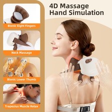 Electric Neck Shoulder Massager with Heat Shiatsu 4D Kneading Pain Relief US