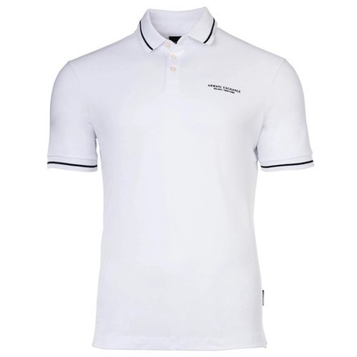 A|X ARMANI EXCHANGE Men's Polo Shirt - T-Shirt, Solid Color, Cotton