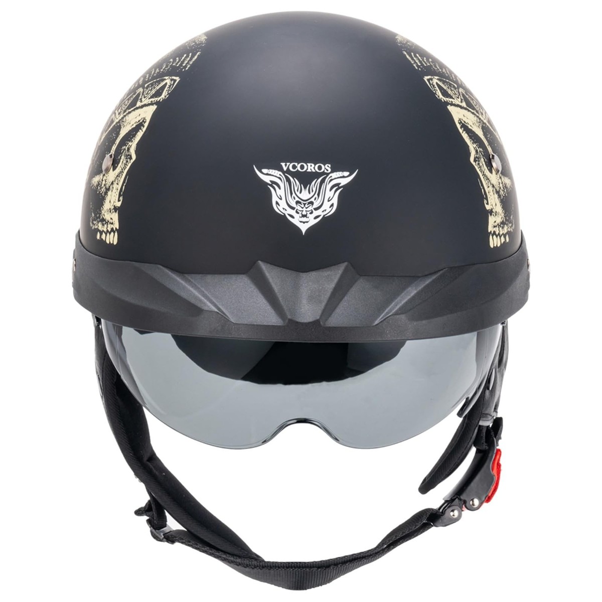 VCOROS Half Helmets Motorcycle VHF04 Open Face Sun Visor Large