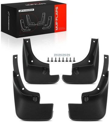 Set of 4 Mud Guards for Toyota Camry 1997-2001, No Drill Installation, Black