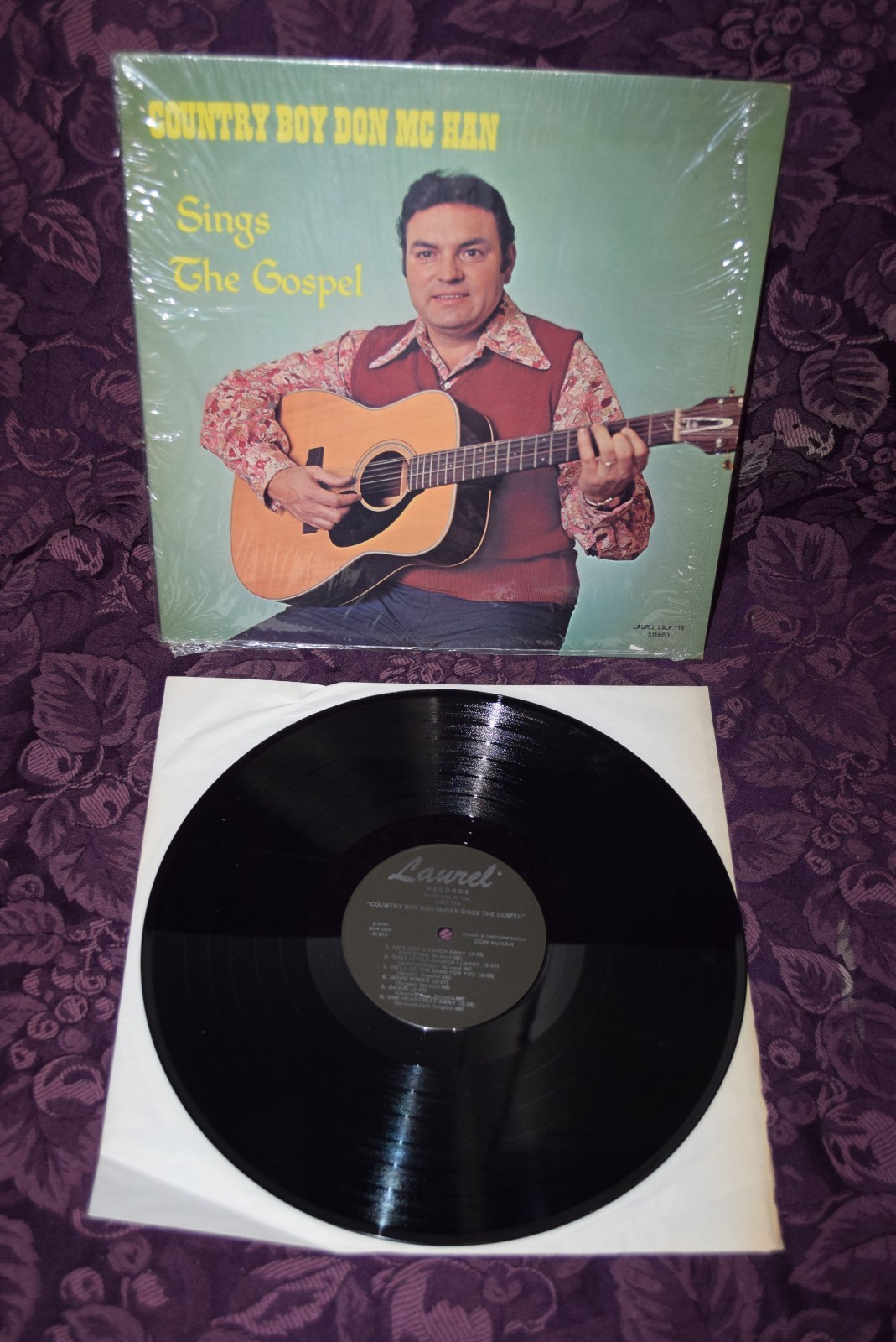 Country Boy Don McHan Sings Gospel 1973 RARE Private Press Gospel Shrink EX/NM
