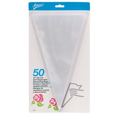 Soft Disposable Decorating Bags, 12-Inch, Pack of 50, Made in USA