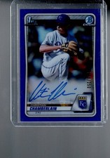 2020 Bowman Draft #CDA-CC Christian Chamberlain Pick Autographs Purple #/250