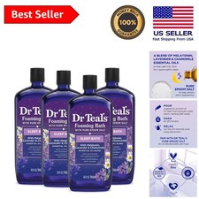 Calming Epsom Salt Foaming Bath - Melatonin  Lavender Sleep Soak, Pack of 4