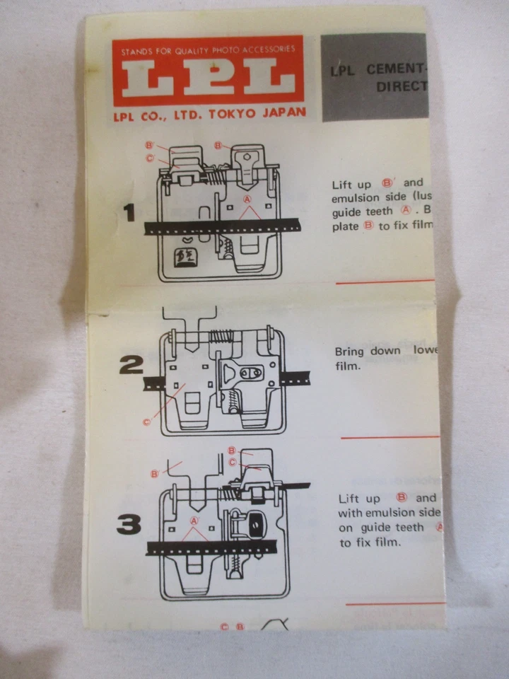 Empalmadora de cemento de 3 vías LPL 702 de colección Super 8 regular 8 16 mm herramienta de edición de película Foto 4 de 4