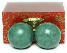 1.57" Marble Green Baoding Balls Chinese Health Exercise Massage Balls Stress