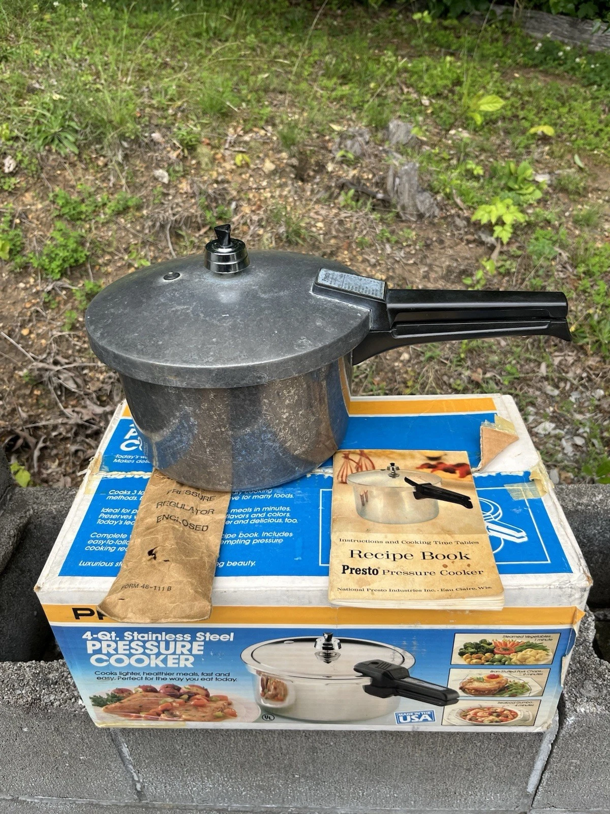 Vintage 4 Qt Presto Pressure Cooker A403A Complete In Box Free Shipping