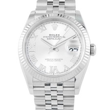Rolex Datejust Silver Roman Dial Steel Jubilee Watch 126234