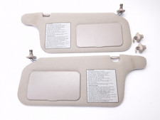 1996-2000 Honda Civic Sun Visor Passenger Rh Lh Pair Set Beige Cloth Oem