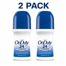 Avon On Duty Sport 24 Hour Deodorant 2.6 oz. Roll-On 2 Pack