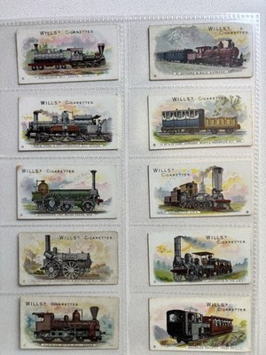 Wills Cigarette Cards 1901 Locomotives & Rolling Stock Complete Set 50 NO CLAUSE