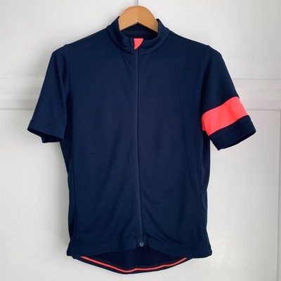 Rapha Merino Wool Classic Jersey II Herren Medium Navy Pink Kurzarm Full Zip