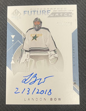2018-19 SP AUTHENTIC LANDON BOW #156 FUTURE WATCH AUTO #ed 4/999