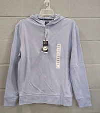 NEW Gap Men's Relaxed Fit Super Soft Waffle Henley Hoodie Blue Size Small S3