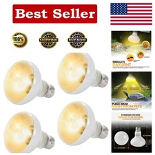 4-Pk 100W Reptile Heat Lamp Bulbs UVA Daylight Basking Light Bulbs for Reptiles