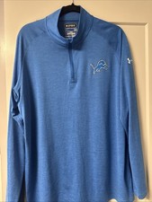 Under Armour Loose Heat Gear Detroit Lions 1/4 Zip Pullover