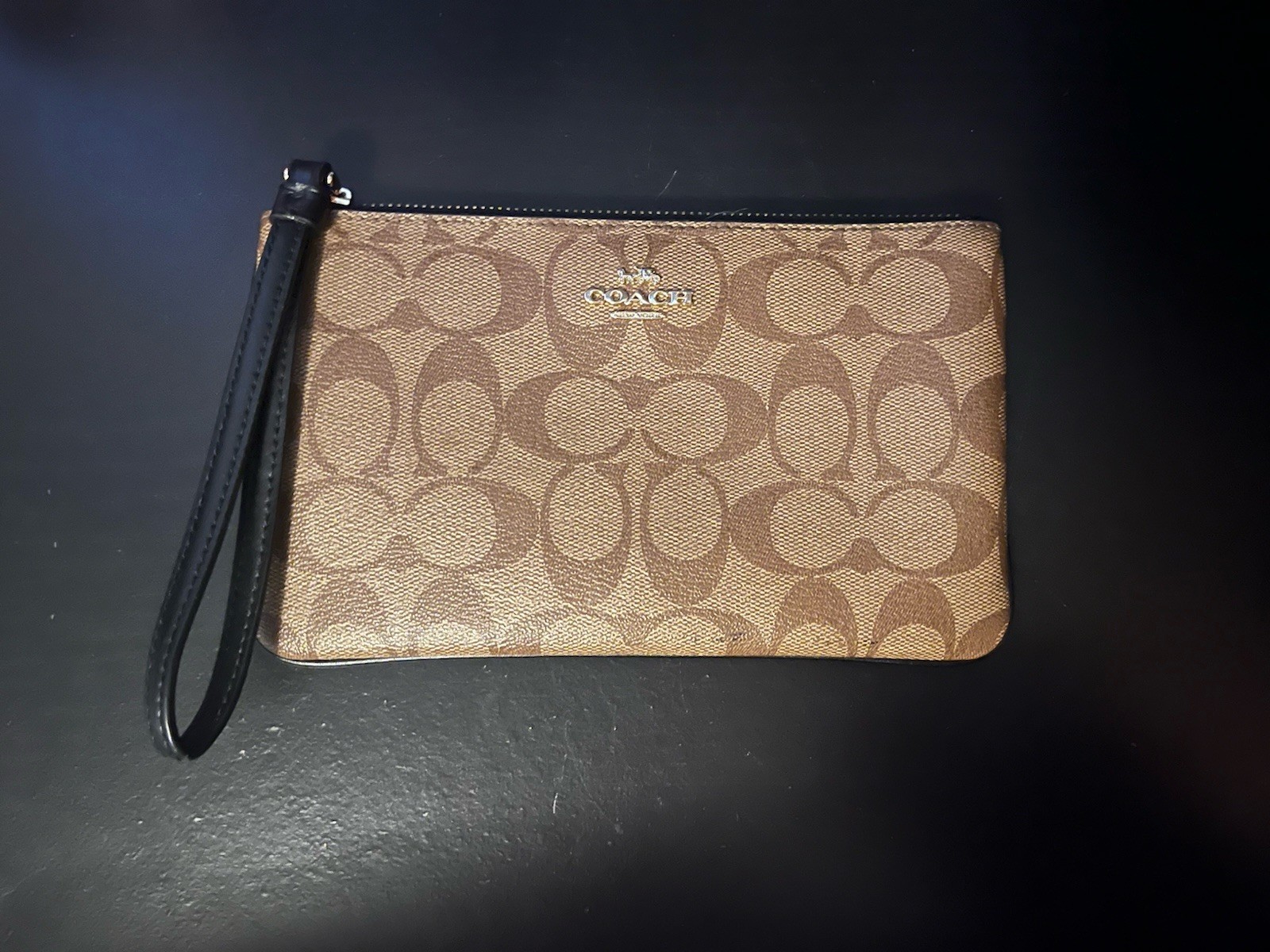 Coach Signature C's Wristlet Wallet in Brown/Black Never Used