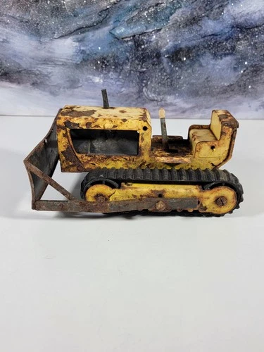 Tonka Rusty Metal Bulldozer For Repair Restoration 9" x 6" FREE SHIPPING