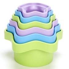 Green Toy: My First Stacking Cups, Indoor/Outfoor, 6 Pieces, Ages 6mo 