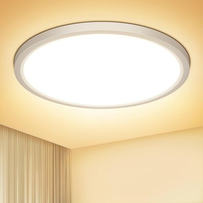 Deckenlampe LED Deckenleuchte Rund Flach 3000K,18W/1800LM/IP44 Wasserfest