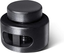 Plastic Cord Locks Double Hole Spring Toggle Stopper for Shoelaces, Drawstrings,