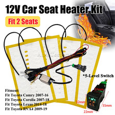 Car Seat Heater Kit Heated Cushion Heating Pads 5 Levels Switch Fit Many Toyota Car Seat Heater Kit Heated Cushion Heating Pads 5 Levels Switch Fit Many Toyota