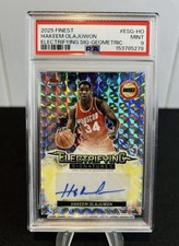 🔥2025-26 Topps Finest Electrifying Signatures Hakeem Olajuwon PSA 9 Auto