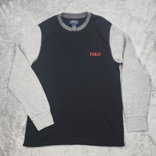 Polo Ralph Lauren Sweater Mens Large Crewneck Thermal Waffle Knit Shirt Pullover