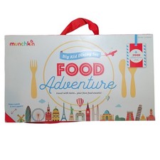 Munchkin Food Adventure Splash Toddler Dining Set Plate  Utensils Blue   New