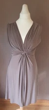 KRISP Mocha Sleeveless Low Cut V-Neck Dress Cocktail Party Clubbing Size 18