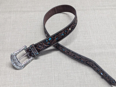 Vintage Tony Lama Black and Silver Women\'s Belt Tony Lama | Accessories | Vintage Tony Lama Black And Silver  main image 3