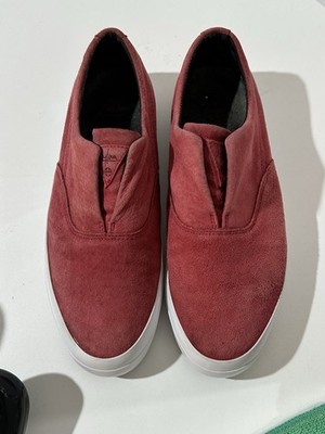 HUF Dylan Rieder Signature Slip-On Skate Shoes Red Suede Men\'s Size 8 Signature Shoe Dylan Rieder Skate Shoes HUF Commemorates  main image 2