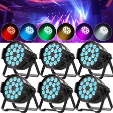 6PCS 18x10W LED PAR Light RGBW DJ Stage Lighting DMX Disco Wedding Show Church