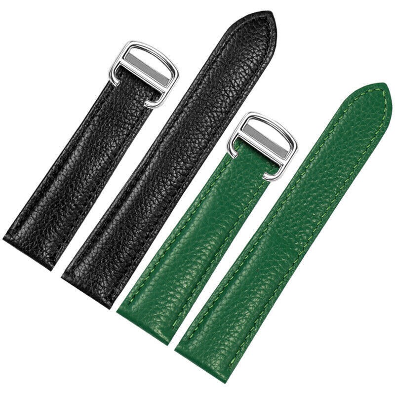 Cartier TANK SOLO Genuine Leather Strap 17-25mm Watch Band Replacement