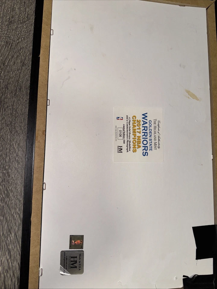 The Highland Mint Golden State Warriors 2017 NBA Champions Medalla de Bronce #0106 Foto 3 de 3