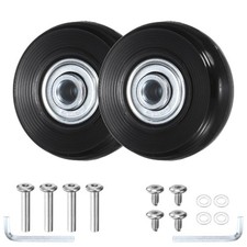 Luggage Suitcase Replacement Wheels 2pcs - Scooter Wheels - Black - 1.77IN