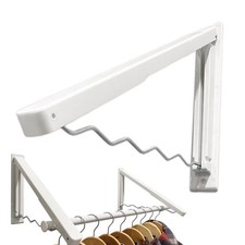 Retractable Folding Wall Mount Clothes Hanger Laundry Drying Rack Organizer