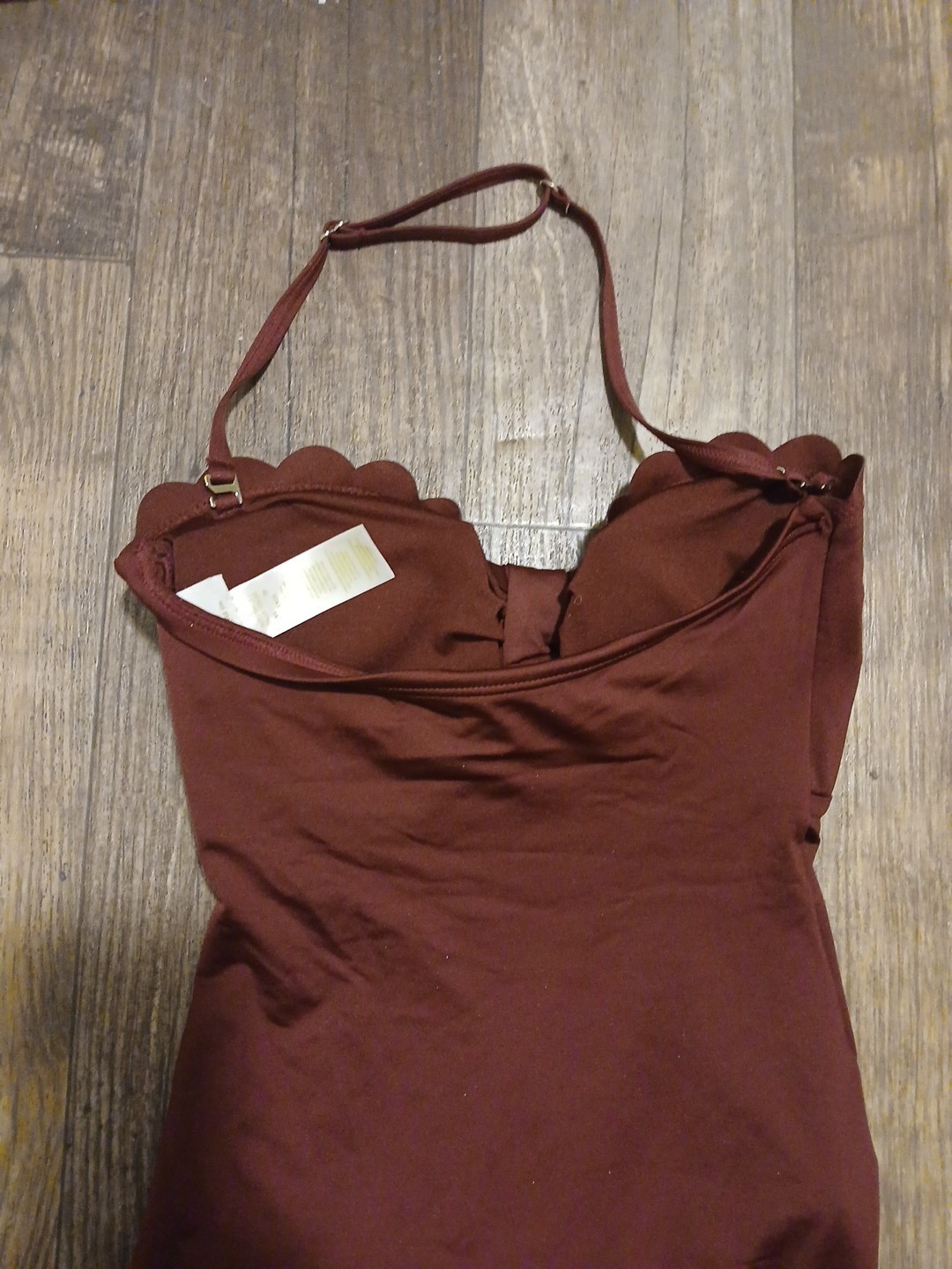 Kate Spade swimsuit one piece womens Small Sumac Red burgundy Sz.XS thumbnail 6