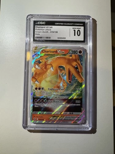 Pokémon Charizard VSTAR Ultra Rare Holo 019/159 Crown Zenith CGC 10 TCG Card