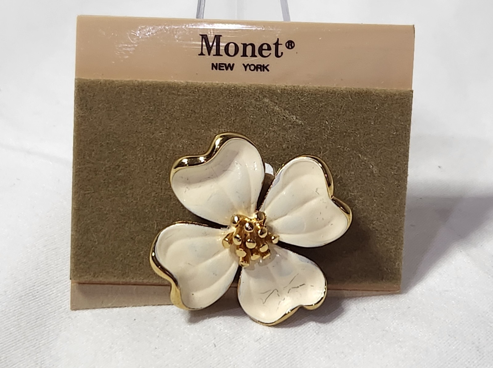Vintage monet Dogwood Flower Brooch