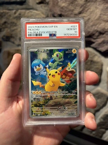 PSA 10 Pikachu 027 Pokemon Svp En SV Black Star Promo 2023 Paldea Evolved Etb