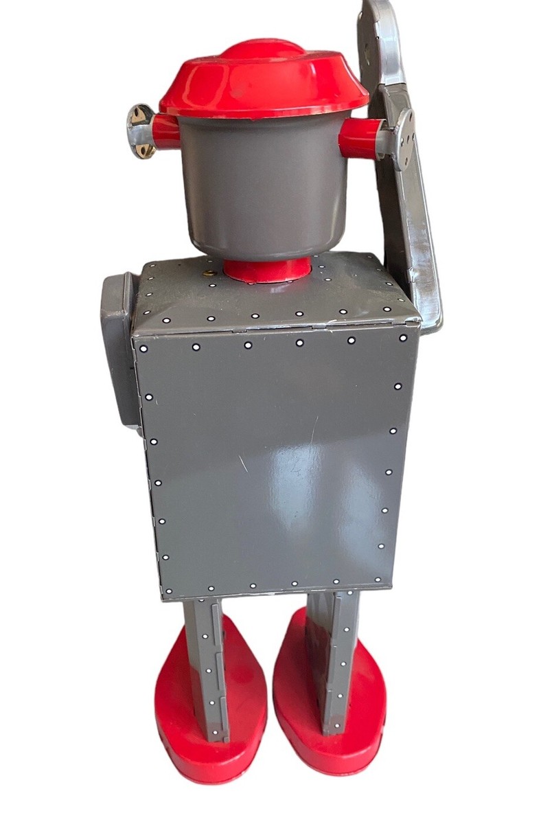 Atomic Man Wind Up Robot Tin Toy 11.5 Atomic Man Wind Up Robot Tin Toy 11.5